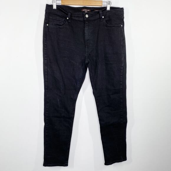 Michael Kors Parker Slim Fit Black Cotton Blend Denim Jeans Men's Size 36 x 30 - Picture 1 of 8